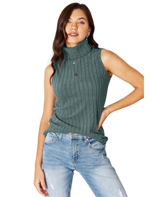 Basic Bae Full Size Ribbed Turtleneck Tank