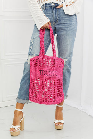 Fame Brand Tropic Babe Straw Tote Bag