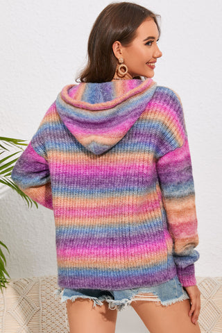 Standout - Multicolor - Drop Shoulder - Hooded Sweater
