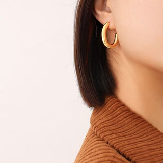 Titanium Steel Gold-Plated Earrings